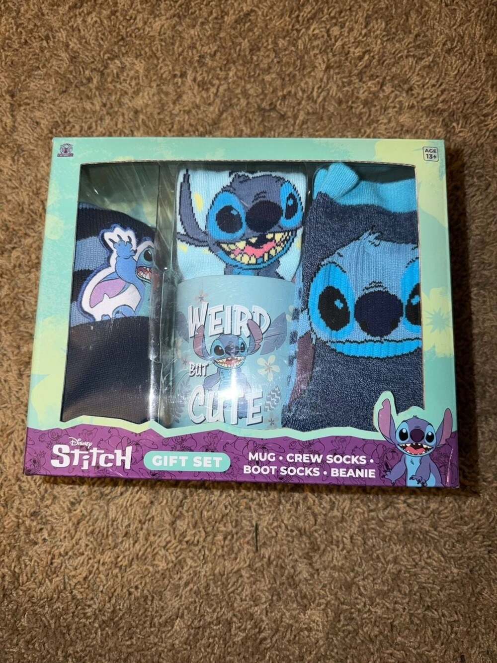 Disney Lilo & Stitch Mug, Socks, and Ornament Bundle Blue LLM008ACFS - ,